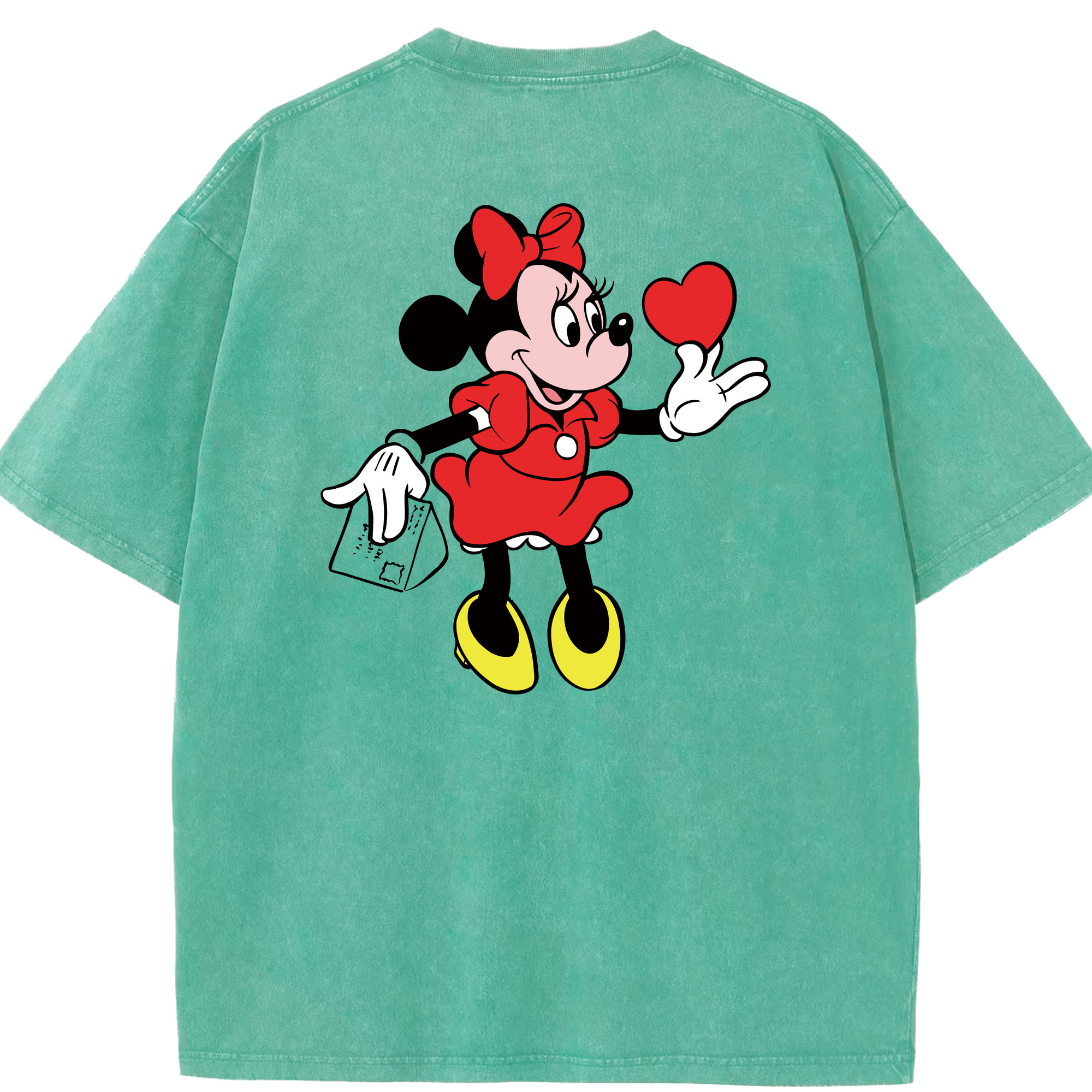 （画像用） ミッキーマウス Mickey Mouse 綿100% ヴィンテージ風 半袖Tシャツ（背面プリント）
